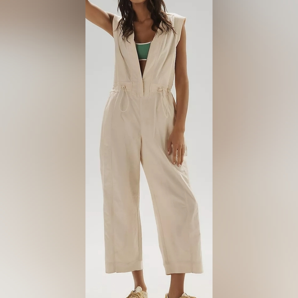 Anthropologie Daily Practice Soller Drawstring Jumpsuit